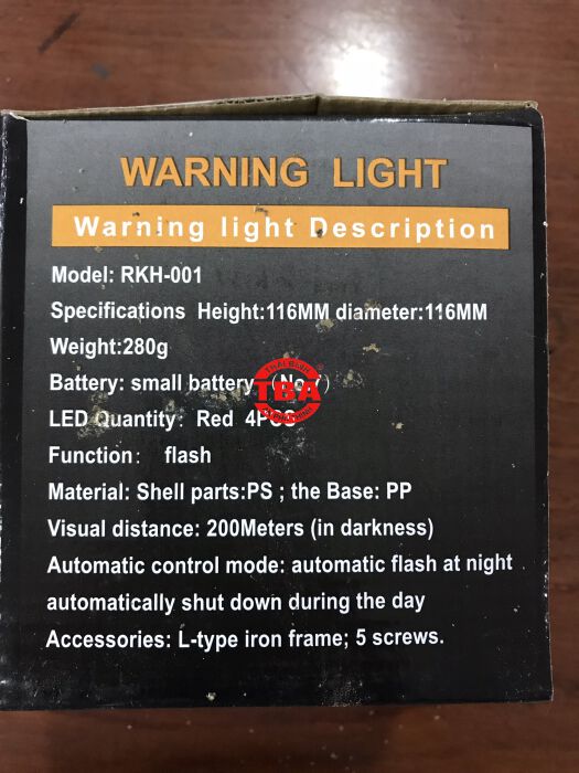 Đèn cảnh báo dùng pin